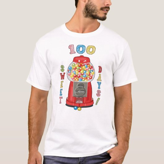 100 dagen schoolgumbalmachine T-shirt (Voorkant)