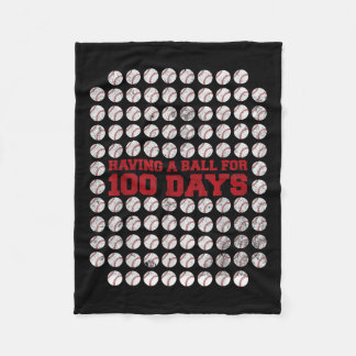 100 dagen schoolhonkbal 100e schooldag fleece deken