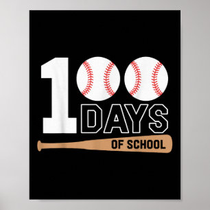 100 dagen schoolhonkbal 100e schooldag poster