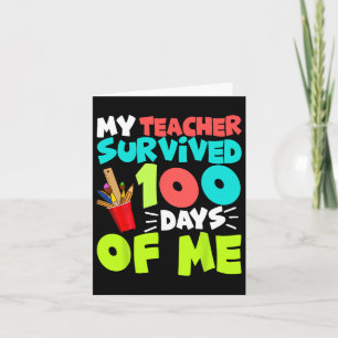 100 dagen schooljongens meisjes Kinder lerarencade Kaart