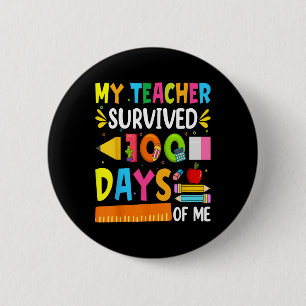 100 dagen schooljongens meisjes Kinder lerarencade Ronde Button 5,7 Cm