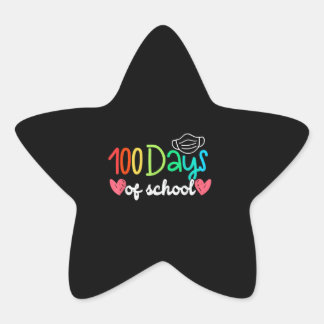 100 dagen Schoolkleurcadeaus Ster Sticker