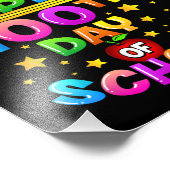 100 dagen schoolleraar 100e schooldag foto afdruk (Hoek)