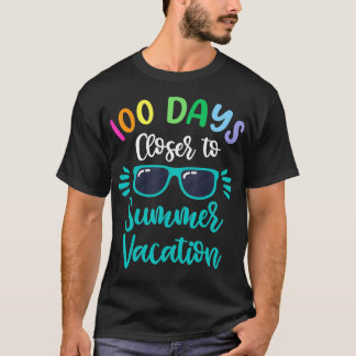 100 dagen schoolleraar die Kinder zomervakantie ma T-shirt