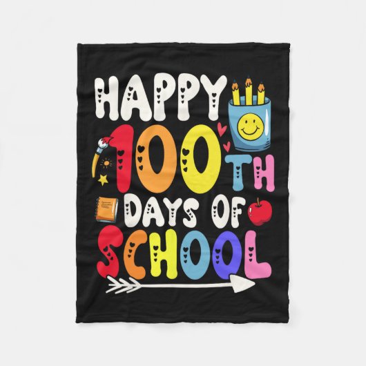 100 dagen schoolleraar en student 1 fleece deken (Voorkant)