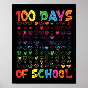 100 dagen schoolleraar Kinder leerling meisje 1 Poster