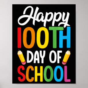 100 dagen schoolleraren Kinder meisjes jongens 100 Poster