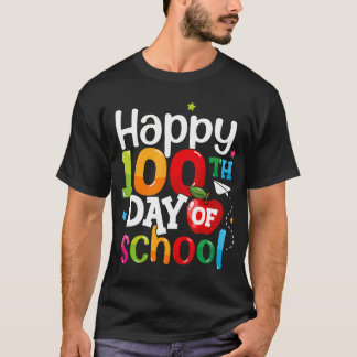 100 dagen schoolleraren Kinder meisjes vrolijk T-shirt
