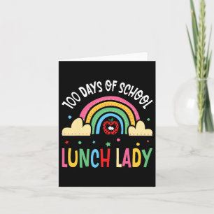100 dagen schoollunch Lady Rainbow Celebr Kaart