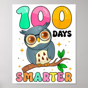 100 dagen schoolmeisjes Kinder 100ste schooldag Poster