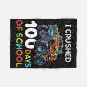 100 dagen schoolMonster, 100e Scho-dag Fleece Deken (Voorkant (Horizontaal))