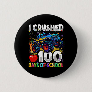 100 dagen schoolMonster, 100e Scho-dag Ronde Button 5,7 Cm