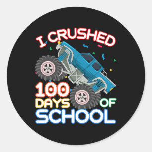 100 dagen schoolMonster, 100e Scho-dag Ronde Sticker
