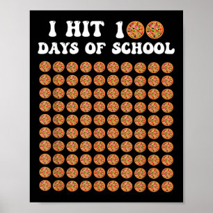 100 dagen schoolpizza 100ste schooldag poster