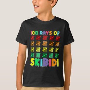100 dagen schoolskibidi Gelukkige 100ste dag van d T-shirt
