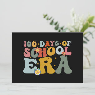 100 dagen schooltijd Groovy leraar kinderen Kaart