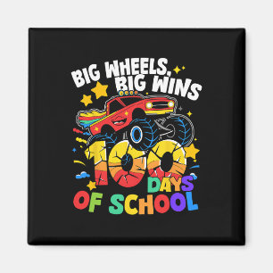 100 dagen schooltruck 100ste dag schooljongens magneet