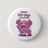 100 dagen schooluitnodiging ronde button 5,7 cm (Voorkant)