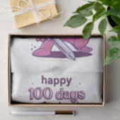 100 dagen schooluitnodiging tissuepapier (Geschenk)