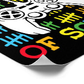 100 dagen schoolvideospellen Controller Gaming K Poster (Hoek)