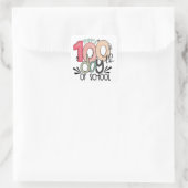 100 dagen schoolviering vierkante sticker (Tas)