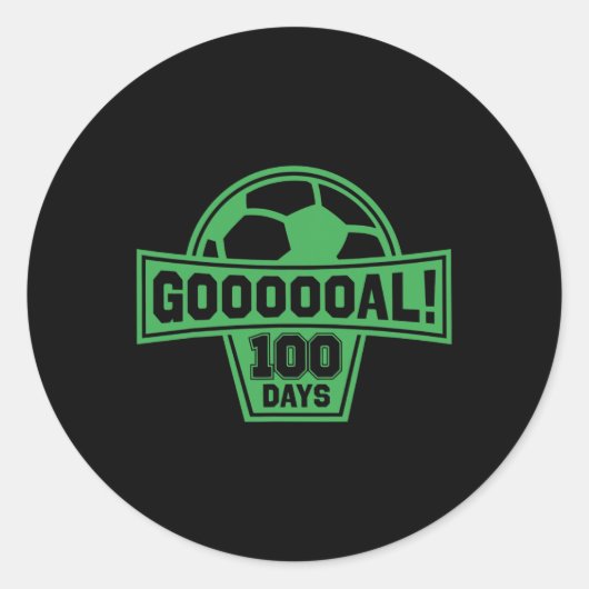 100 dagen schoolvoetbal 100ste dag van de schoolsp ronde sticker (Voorkant)