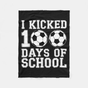 100 dagen schoolvoetbal jongens kinderen 100e dag fleece deken
