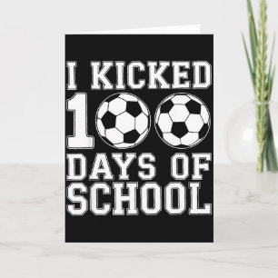 100 dagen schoolvoetbal jongens kinderen 100ste da kaart