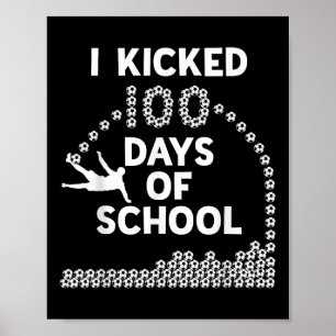100 dagen schoolvoetbal Kinder 100ste dag van Poster