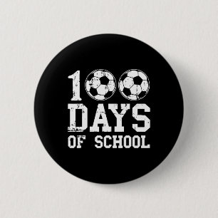 100 dagen schoolvoetbal voor docent en Kinder Ronde Button 5,7 Cm