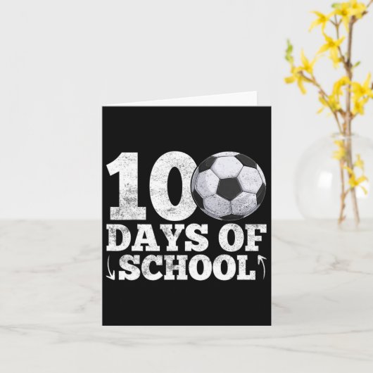 100 dagen schoolvoetbalspeler Leraar Student 1 Kaart (Gele Bloem)