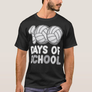 100 dagen schoolvolleybal 100e schooldag t-shirt