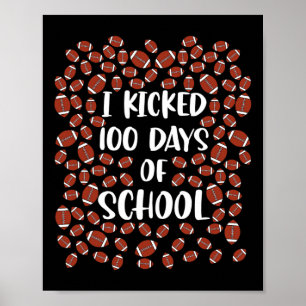 100 dagen schoppen voor student Football Poster