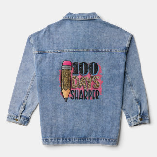 100 dagen Shapper Leopard Pencil Funny Cadeaus Denim Jacket