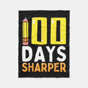 100 dagen Sharper 100e dag schoolleraar Kinderen Fleece Deken