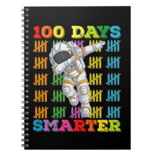 100 dagen slimmer astronaut 100ste dag van school notitieboek