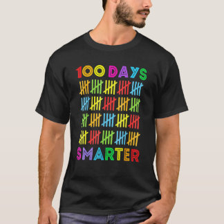 100 dagen slimmer Gelukkige 100e dag van school le T-shirt
