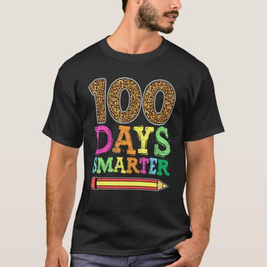 100 dagen slimmer luipaard school, kind jongen mei t-shirt (Voorkant)