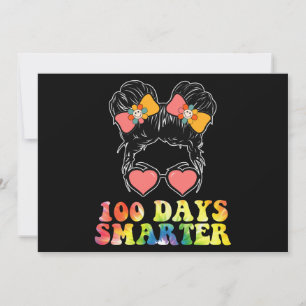 100 dagen slimmer meisjes Messy Bun School Tie Dye Kaart