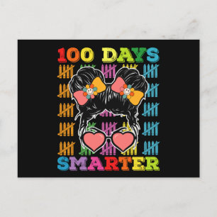 100 dagen slimmer Messy Bun 100ste dag van de scho Briefkaart