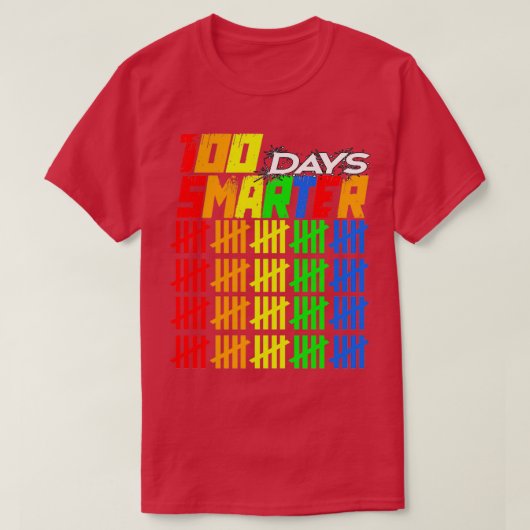 100 dagen slimmer op school 100 dagen slimmer t-shirt (Design voorkant)