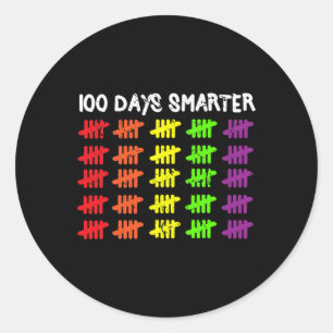 100 dagen slimmer telend knoeiboeldagen van Schoo Ronde Sticker