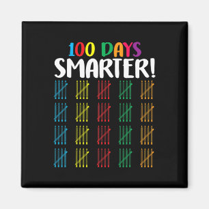 100 dagen slimmer Telling Hash Marks dagen van sch Magneet