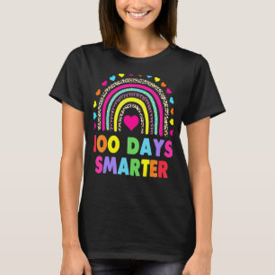 100 dagen slimmere 100e dag schoolregenboog t-shirt