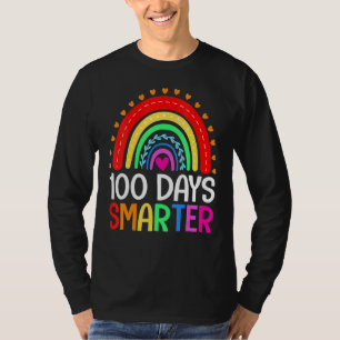 100 dagen slimmere 100e dag schoolregenboog t-shirt