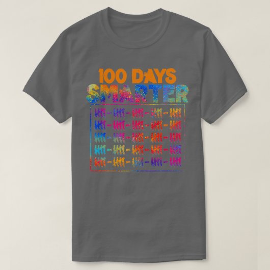 100 dagen slimmere 100e dag schoolstudent t-shirt (Design voorkant)