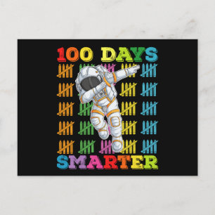 100 dagen slimmere astronaut 100ste dag van de sch briefkaart