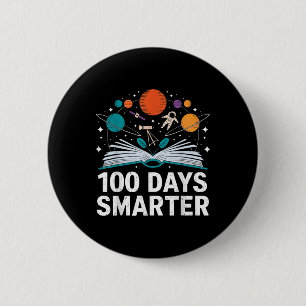 100 dagen Slimmere Astronaut Space 100ste dag van Ronde Button 5,7 Cm