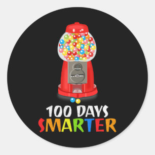 100 Dagen Slimmere Bubble Gum Machine Vrouwen Mann Ronde Sticker