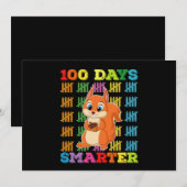 100 dagen slimmere eekhoorn 100ste dag van de scho kaart (Voorkant / Achterkant)